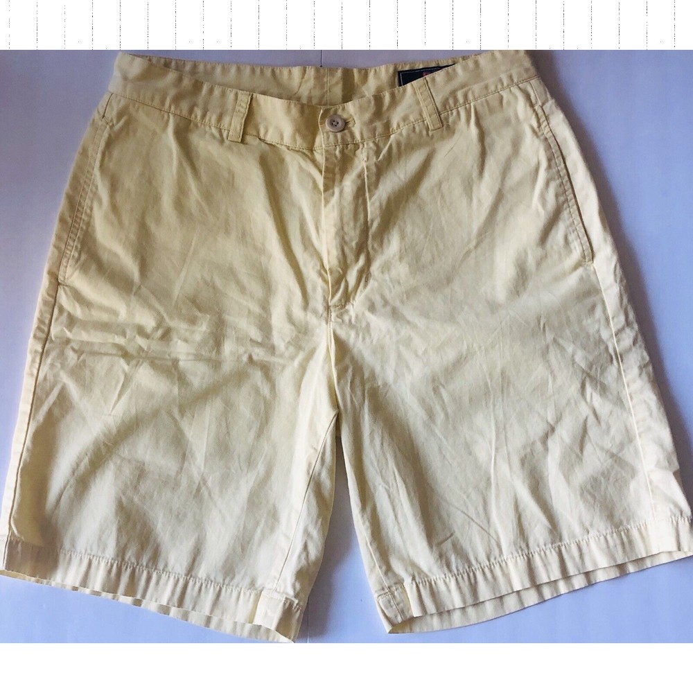 Vineyard Vines Shorts Mens Size 32 Yellow Bermuda Golf Short Pockets